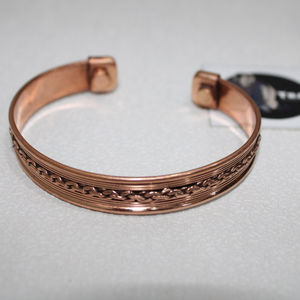Traditional Engraved <b>Men's</b> <b>Copper</b> Cuff <b>Bracelet</b> with Custom Engraving Cufflinks Fashion Accessory for <b>Men</b> - Product Image 1