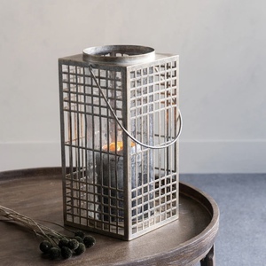 Venta caliente rústico marroquí Metal vela linterna votiva rayas diseño candelabros para el hogar jardín decoración del hogar - Product Image 1