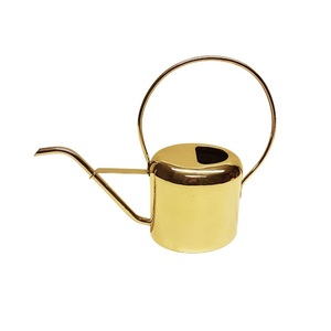 Wholesale Classic Style <b>Metal</b> Stainless Steel Watering Can With Brass Antique Finished for <b>Garden</b> and Indoor <b>Ornament</b> - Product Image 4