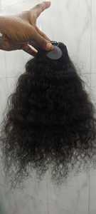 Paquetes de cabello Remy indio rizado crudo Premium Color natural Extremos dibujados individuales Cabello chino - Product Image 2