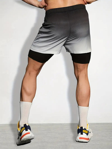 Tùy Chỉnh Của Người Đàn Ông Giữa Eo Phòng Tập Thể Dục Tập Thể Dục Quần Short Mùa Hè Giản Dị Bãi Biển Bơi Quần Short In Bông Polyester Dệt Kim Vải Dịch Vụ OEM - Product Image 3