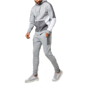 ชุดออกกำลังกายแบบมีฮู้ด ผ้าแห้งเร็ว ยืดได้สี่ทิศทาง พร้อมกระเป๋าแบบจิงโจ้ ซิปยาวเต็มตัว รับสกรีนโลโก้ ขายส่ง - Product Image 3