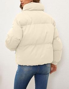 Femmes nouveau Style recadrée matelassé doudoune à manches longues col montant Zip Baggy rembourré manteau poches haute qualité manteau d'hiver - Product Image 2