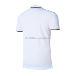 เสื้อโปโลผ้าฝ้ายระบายอากาศสำหรับผู้ชายพิมพ์ลายเองได้ผ้านิ่มพิมพ์โลโก้ได้แบบเรียบๆ - Product Image 2