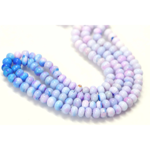 ลูกปัดควอตซ์สีรุ้งลาเวนเดอร์ทรงรอนเดลล์ เกรด AAA เรียบเนียน ขนาด 7-8 มม. ความยาว 7.5/15 นิ้ว สำหรับทำเครื่องประดับ - Product Image 1