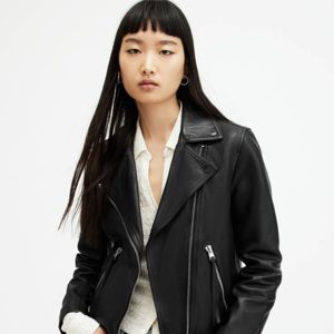 Wholesale Motorcycle Ladies Genuine Sheep <b>Leather</b> Jacket Ladies Cropped Bomber Style Fashion Spring Real <b>Leather</b> Jacket Women - Product Image 3