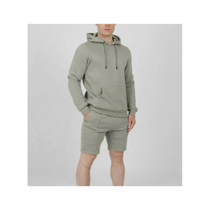 Conjunto personalizado de Sudadera con capucha y pantalones cortos para hombre, chándal, chándal, 100% de algodón, paneles de rizo francés, conjunto corto para hombre 2025 OEM - Product Image 3