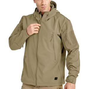 Veste de randonnée en plein air coupe-vent softshell imperméable vente en gros veste soft shell pour hommes confortable design solide élégant - Product Image 4