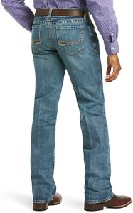 กางเกงยีนส์ทรงตรงผู้ชายแบบเรียบง่าย ดีไซน์เรียบๆ ใส่สบาย ผ้าฝ้ายผสมสแปนเด็กซ์ เอวกลาง แห้งเร็ว กันลม - Product Image 2