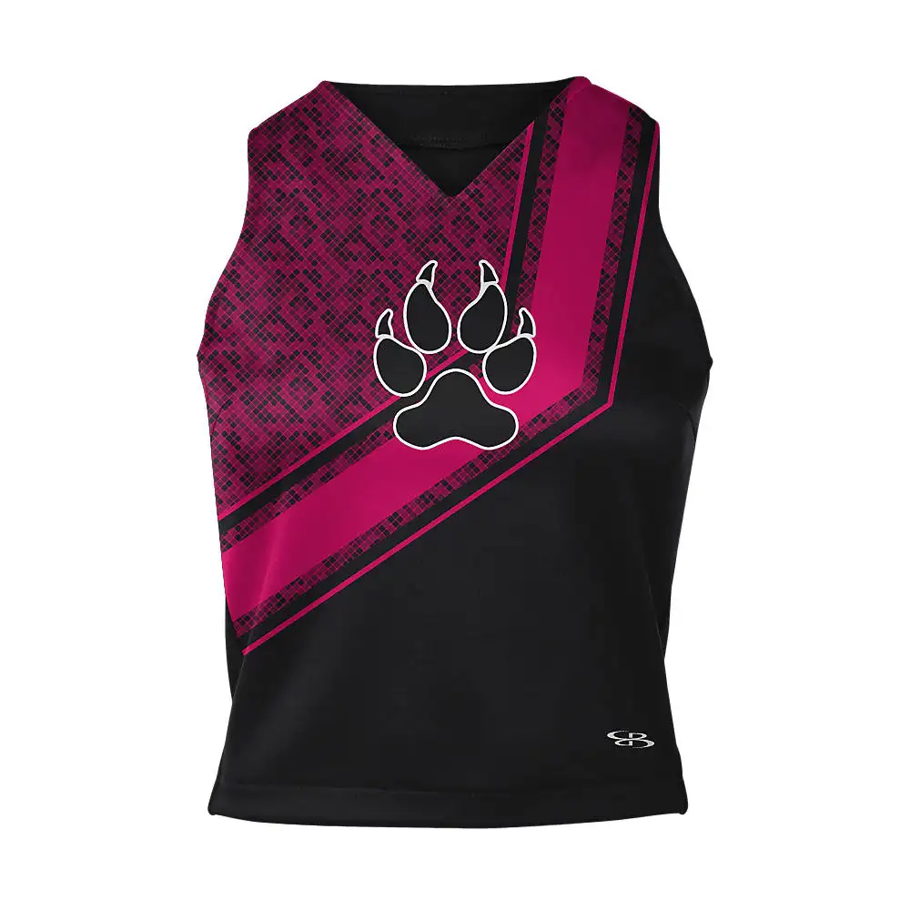 Dye Sub Crop Top Cheer Übungs kleidung Custom Cheerleaders Übungs oberteile Cheerleading Crop Tops Shirt