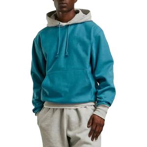 Sudadera con Capucha de Contraste, Felpa Gruesa, Bordada, Estilo Urbano, 100% Algodón, MOQ Bajo, Ropa de Moda, Descuento por Volumen, Diseño Gráfico - Product Image 1