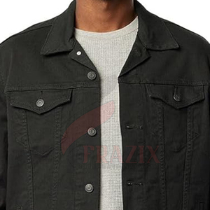 Dernier design, veste en jean pour homme 100% coton, coupe ample, imperméable, hiver, logo sur le devant, vente en gros - Product Image 6