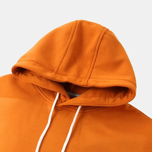 Sudadera con capucha de lana de algodón 100% para hombre, diseño personalizado, logotipo serigrafiado, cuello con capucha y dobladillo suelto de peso pesado para invierno - Product Image 4