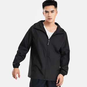 Chaqueta cortavientos informal al por mayor para hombre con diseño de capucha - Product Image 5