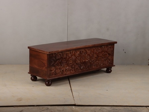 Caja de Almacenamiento de Madera Rústica con Tapa para Sala de Estar, Dormitorio, Solución de Almacenamiento para el Hogar, para Mantas, Ropa y Accesorios - Product Image 3