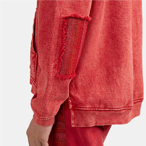 Ensemble de survêtements personnalisés pour hommes, délavés à l'acide, sweat à capuche et pantalon de survêtement grande taille écologiques avec broderie sur patch pour l'hiver - Product Image 3