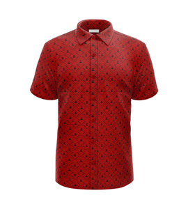 Camisa informal de poliéster transpirable para hombres Estilo de negocios de verano de secado rápido sin arrugas OEM disponible - Product Image 4