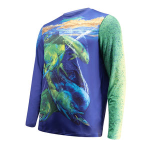 Wholesale Custom Breathable Printed Fishing <b>Shirt</b> 100% Polyester Long Sleeve Digital Print UPF 50 Man Clothing <b>Outdoor</b> Sports - Product Image 3