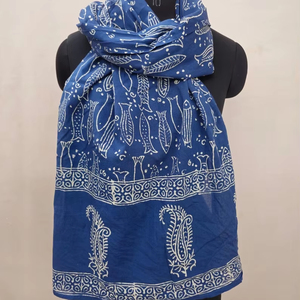Wholesale Women's Long Cotton Beach <b>Scarf</b> with Mandala Print Lightweight & Quick Dry Multi-Purpose Summer Use - Product Image 1