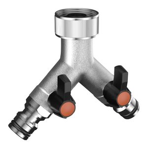 Conector de Grifo de Riego de 2 Vías Claber Metal Jet 9602 con Acoplamiento Rápido, Conectores de Agua para Jardín, Ajustables de 2 Vías - Product Image 1