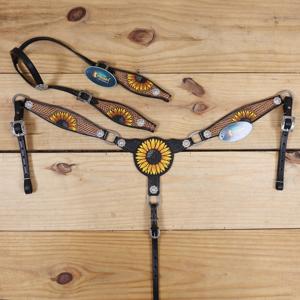 Best Selling Hand <b>Braided</b> Decorative Horse Tack Made by Genuine Leather Western Headstall and Breastplate - Product Image 1