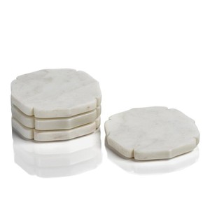 Handmade Grey <b>Marble</b> Hexagonal Tea Coaster New Design <b>Table</b> Top <b>Coffee</b> Mat Tea Coaster Manufacturer - Product Image 4