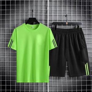Conjunto informal de manga corta a la moda para hombre, camiseta, pantalones, pantalones cortos, conjunto de 2 piezas, conjunto de ropa de calle - Product Image 5