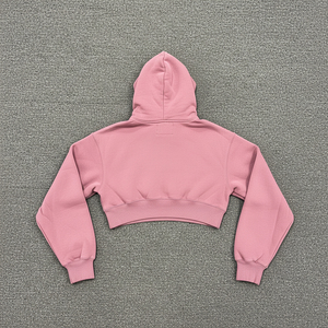 Nouveaux sweats à capuche pour femmes de qualité supérieure et tendance, vêtements décontractés quotidiens, coupe ample, épaules tombantes, couleur unie, sweats à capuche courts pour femmes - Product Image 2