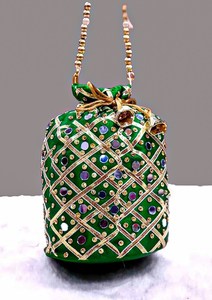 Bolso de mano bordado hecho a mano para mujer, Potli, con cordón, para trabajo con espejo - Product Image 3