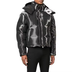 Nouvelle veste matelassée courte pour homme, de haute qualité, tendance et personnalisée, coupe-vent d'hiver pour homme, veste en duvet métallique unisexe - Product Image 6