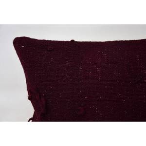 Almohada de lana bordada púrpura 12x36 pulgadas Vintage Floral hoja cuadrado Ikat estilo tejido patrón para el hogar sofás uso al aire libre - Product Image 2