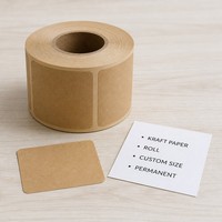 Étiquettes personnalisées en papier kraft en rouleaux, autocollants adhésifs pour présentoirs d'exposition et stands de salon