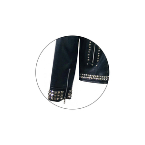 Top Tendance Design Punk Cuir Hommes Vestes Saison D'hiver En Gros Pas Cher Prix Offre Spéciale Plus La Taille Punk Veste En Cuir - Product Image 5