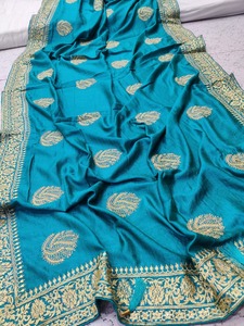 Top Quality Attractive Best Silk Fancy Embroidery <b>Stone</b> Work Saree <b>Hot</b> Sale Cotton Saree Buy From Indian Trusted Supplier - Product Image 5