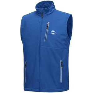 Veste softshell imperméable personnalisable pour hommes pour les sports d'hiver gilet sans manches décontracté pour voyage randonnée course Golf Logo - Product Image 4