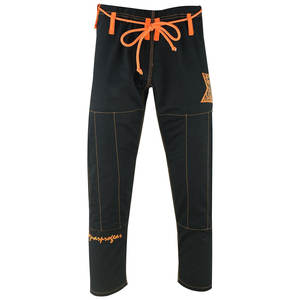 Conjunto de Kimono Gi negro de Jiu Jitsu brasileño para niños y adultos uniforme ligero con cinturón blanco mezcla de algodón Premium comodidad - Product Image 3