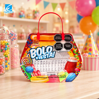 Emballage personnalisé pour bonbons, pochette en plastique laminé de forme irrégulière avec fenêtre de visualisation, résistante à l'humidité, de qualité alimentaire pour bonbons gélifiés