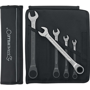 Jeu de clés à <span class=keywords><strong>cliquet</strong></span> à fourche STAHLWILLE 5 pièces 17F/5 Key Whites 8-19 mm plates - Product Image 1