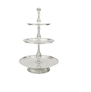 Luxury Cake Stand Hot Selling Decorative New Metal Cake Server 3 Tier Cup Cake Stand Nickel Plated Designer Cake Server - Product Image 1