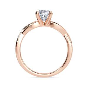 <b>Cushion</b> Cut Twisted Shank Solitaire Lab Diamond Engagement <b>Ring</b> - Product Image 4