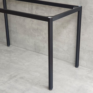 OMA I System 120x60cm Industrial Dining Table with Steel Assembly Legs <b>Powder</b> Coated HCOM002-<b>Cast</b> Iron and Aluminium - Product Image 3