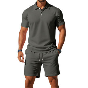 Ensemble de t-shirts en coton Ensemble de polos Vêtements décontractés polyvalents Ensemble de t-shirts en coton respirant de haute qualité de luxe - Product Image 1