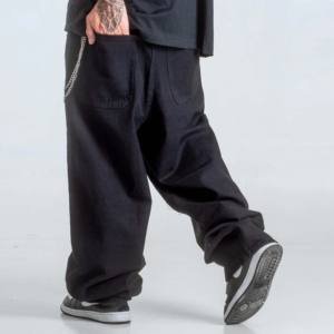 Pantalons de jogging décontractés légers pour hommes en molleton lavé avec cordon de serrage, style baggy, coupe évasée - Product Image 2