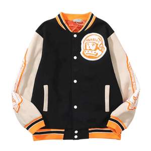 Chaqueta universitaria de lana personalizada de alta calidad para hombre, chaqueta de béisbol de invierno con parche bordado de chenilla con cuello, venta al por mayor - Product Image 1