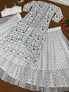 DESIGNER WEAR FANCY DIGITAL PRINT DIMOND CUT KOTI SECUENCE WORK - Product Image 4