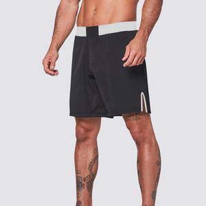 กางเกงขาสั้นนักมวยปล้ำสีดำสำหรับผู้ชาย - Product Image 4