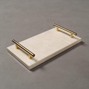 Top Selling Stone-<b>Crafted</b> Custom Tray with Handle for Serving Metal Candle Holders Lanterns Candle Jars - Product Image 4