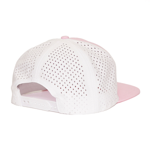 Casquettes Snapback en acrylique 6 panneaux personnalisables en gros pour hommes, design sportif avec logo brodé en 3D à pois et trous découpés au laser - Product Image 4