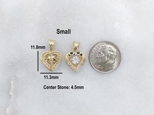 Collar con Colgante de Corazón de Diamante Moissanite VVS Antiguo con Joyería Fina de Oro de 14k para Mujer, Moda de Lujo a Bajo Precio - Product Image 3