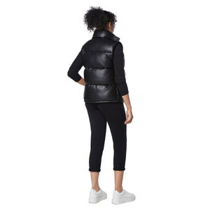 Venta caliente colores sólidos burbuja cremallera sin mangas chaleco chaqueta chaleco para mujer - Product Image 2